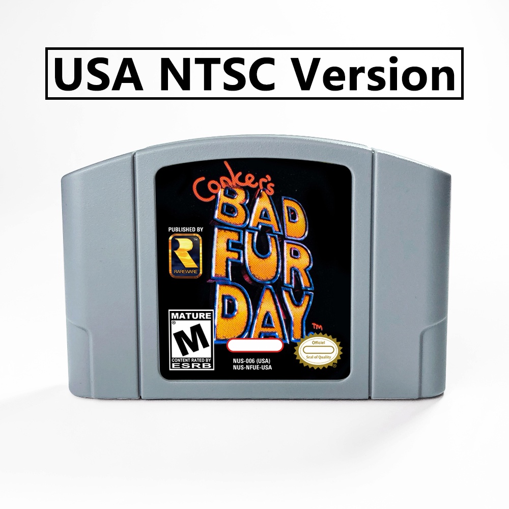 Conker's Bad Fur Day 64Bit Cartucho De Jogo Eua Versão NTSC