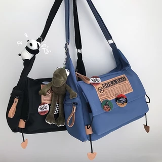 Saco De Correio Yuansu Estilo Japonês E Coreano Macacão Escuro Porto retro Bolsa De Rua De Alta Capacidade