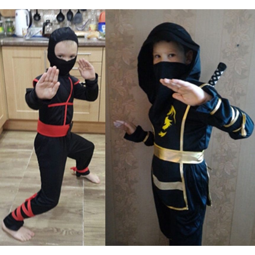 Stock fantasia ninja traje samurai baby costume menino ninja assassino  samurai japonês traje samurai - Escorrega o Preço