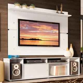 Rack Madesa Cancun e Painel para TV até 65 Polegadas - Branco em Oferta na Shopee