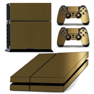 Skin PS4 Fat Playstation Adesivo Pelicula Protetora Metalico Brilho Gold