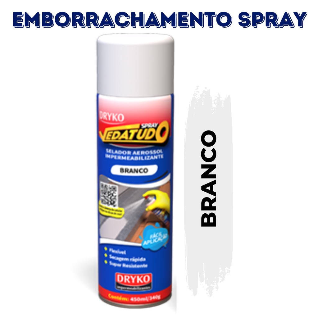 Dryco Emborrachamento Spray VedaTudo TRANSPARENTE - BRANCO OU PRETO 400 ...