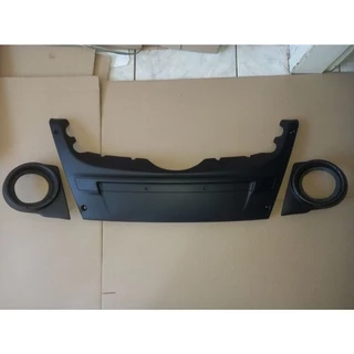 kit aplique central e molduras de farol de milha gol saveiro parati g4