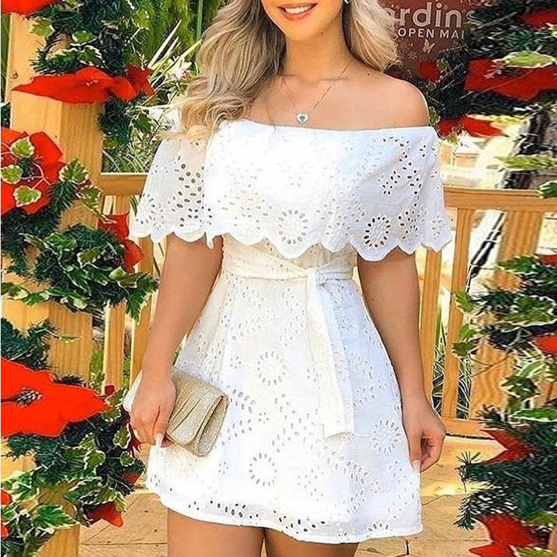 Vestido de cassa store bordada