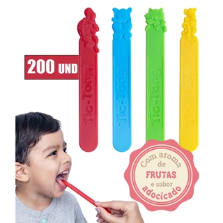 Abaixador De Lingua com sabor desenho de Animal 200 und