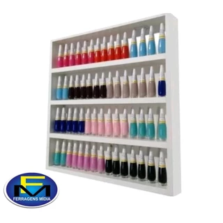Expositor de esmalte grande 5 prateleiras aéreo branco ou preto para manicure