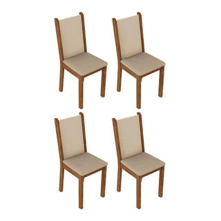 Kit 4 Cadeiras de Jantar 4291 Madesa Rustic/Crema/Pérola em Oferta na Shopee