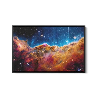 Quadro Decorativo Canvas James Webb Telescópio NASA Espaço Galáxia Universo com Moldura
