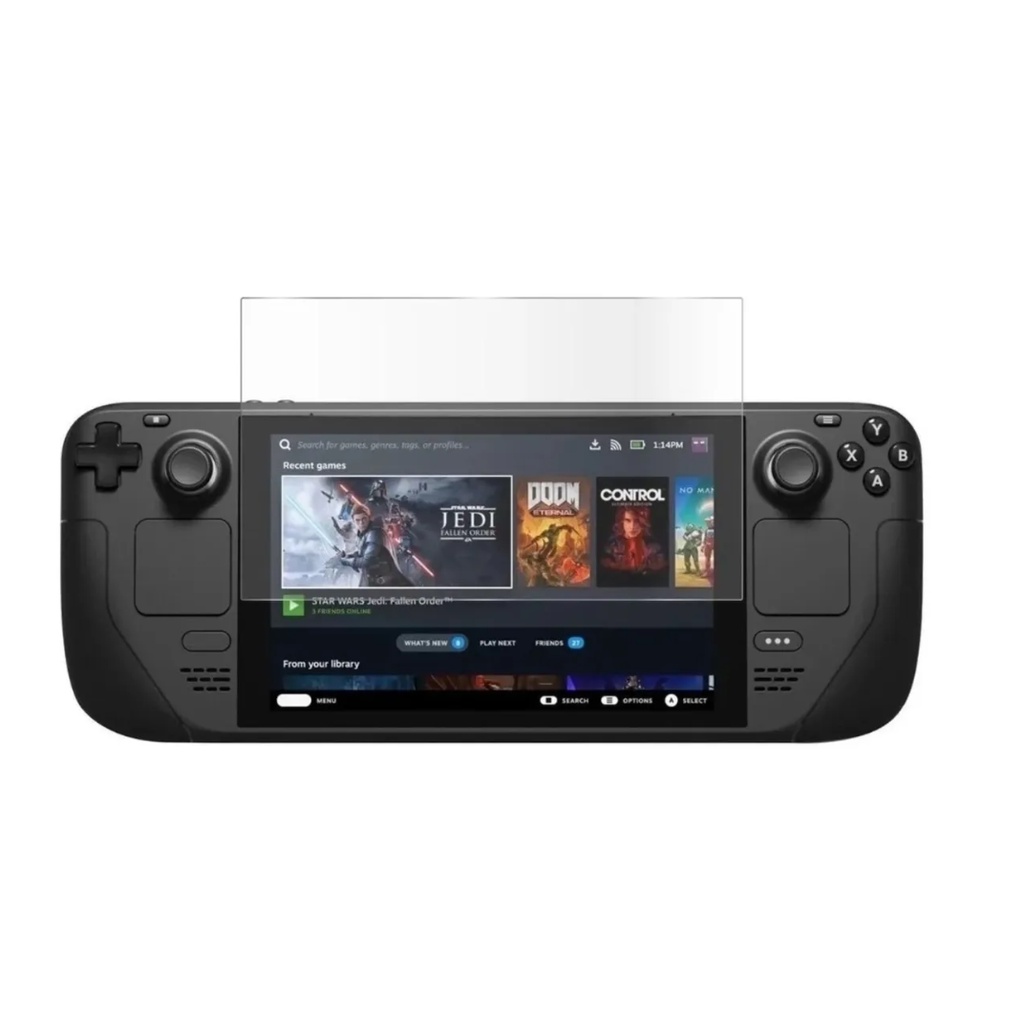 1x Película De Vidro Para Steam Deck Proteção Riscos Temperado Br