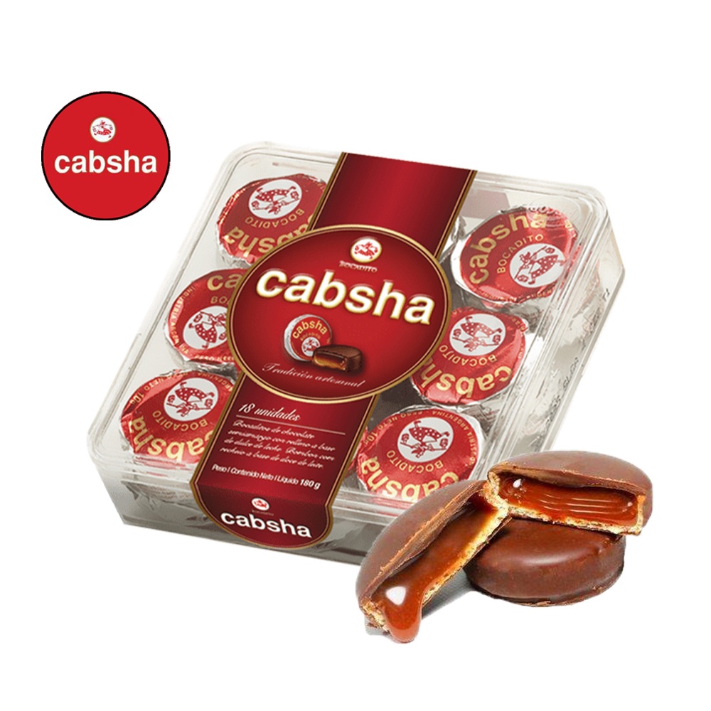 Mini Bombom Bocadito Cabsha 18x Classico Argentino Chocolate Recheado c/ Doce de Leite Importado