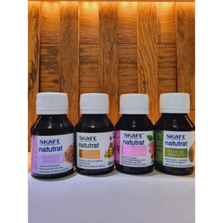 Kit Óleos de hidratação capilar 60ml Skafe (rícino, rosa mosqueta, linhaça e abacate)