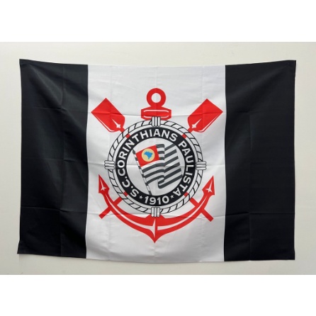 Bandeira Corinthians time torcida Gaviões Fiel 140 cm x 200 cm Envio Imediato
