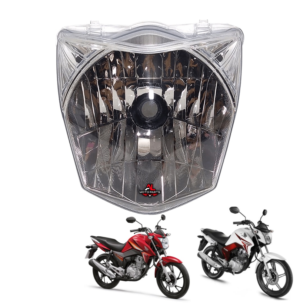 Bloco Ptico Lente Farol Moto Honda Cg Titan Fan A Shopee Brasil