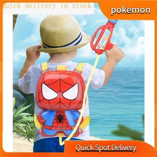 ✨【Direct sales】✨Nova Mochila Água Pistola Brinquedo Infantil Homem-Aranha Anime Bonecos Marvel Beach Banho Drift Toy Crianças Presente De Aniversário