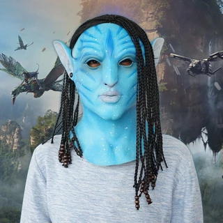 Máscara De Avatar Adulto Máscaras Alienígenas Engraçadas De Alienígena Famosas Filme Avatarii Cosplay Latex Capacete Facial Completo De Látex Para Festas De Halloween