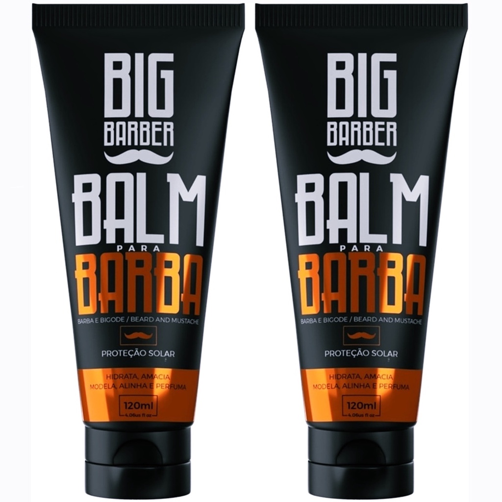 Balm Para Barba Big Barber 120ml Profissional Caixa Com 2 Unidades