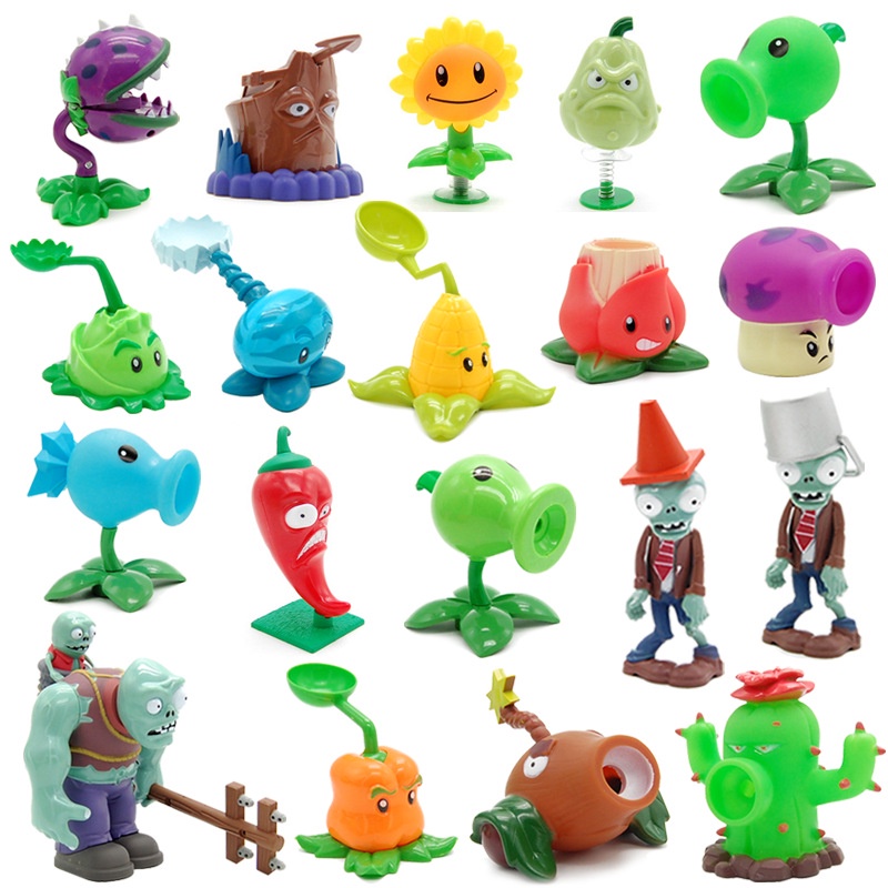 Plantas Genuínas Vs . Zombies Brinquedos 2 Saco Lançavel A Granel De Cola Dura Boneca Brincadeira De Casa De Batalha