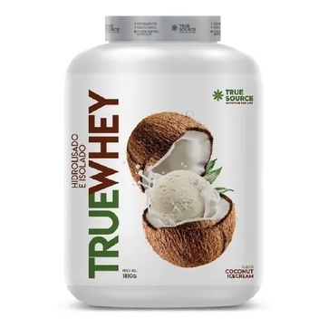 Whey True Source 2kg Gourmet Isolado e Hidrolisado Sabor Coco Nut Ice Cream