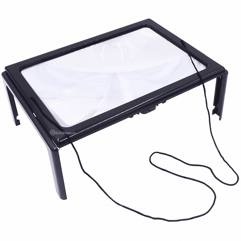 Lupa de Leitura Suporte Mesa Ideal Para Livros Amplia Até 2.5x ...
