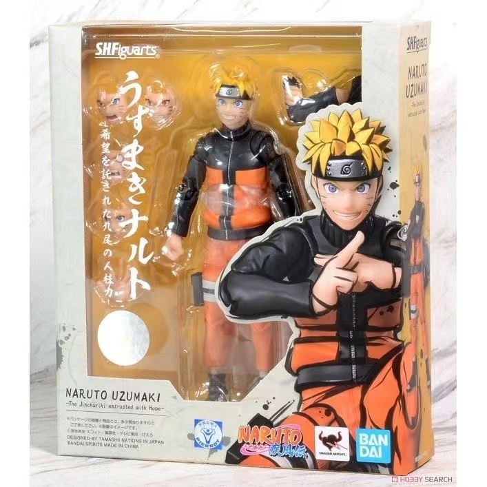 Boneco articulado de brinquedo bandai genuíno shf, figura de ação