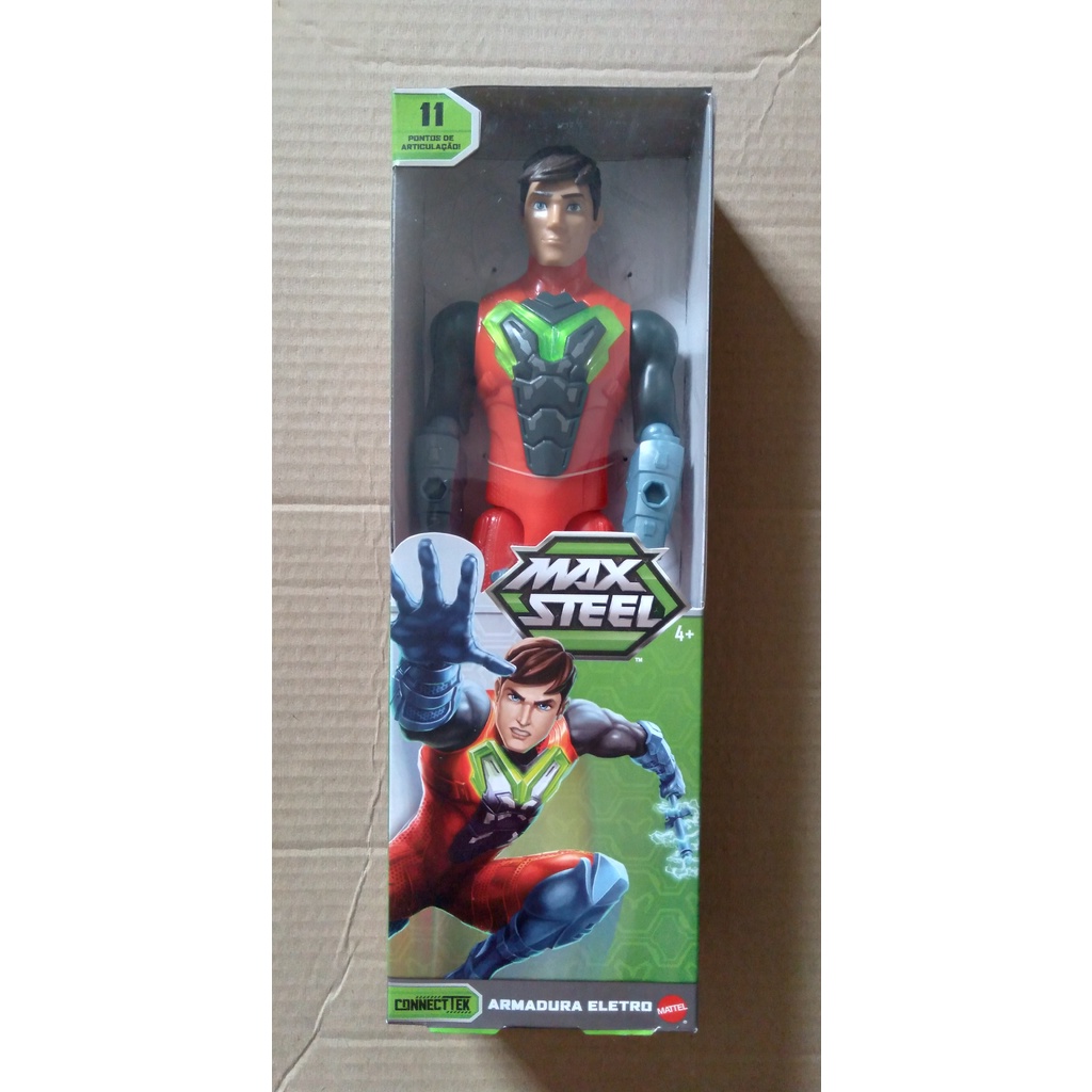 Boneco Max Steel Armadura Eletro - Original Novo | Shopee Brasil