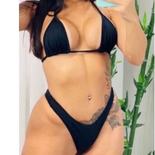 Biquíni Duas Peças Feminino Sutiã sem bojo + Calcinha fio dental asa delta cores e animal print