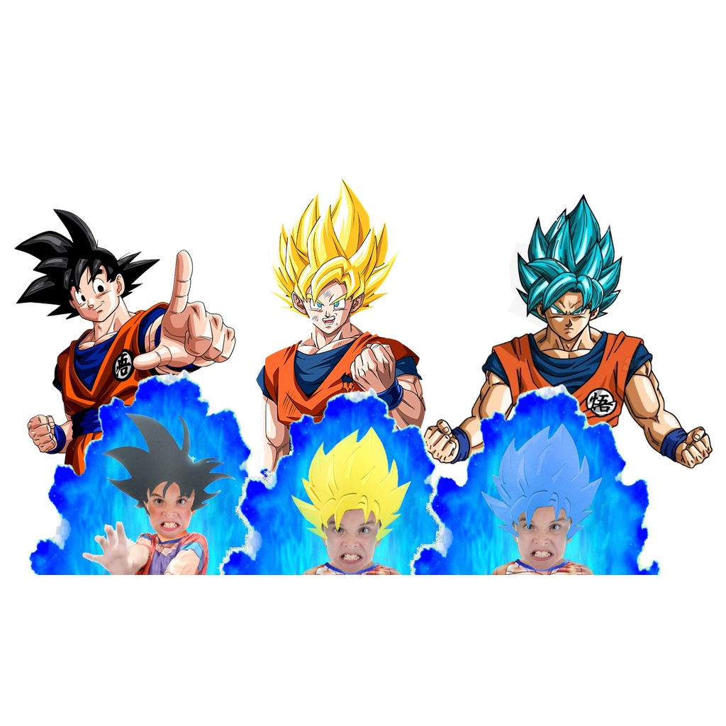 Kit Acessórios Inverno Infantil Menino - Estampa Personagens Boneco Desenho  Goku Anime - Azul - Dragon Ball: Touca Gorro + Luvas