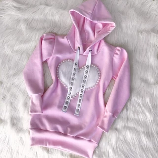 Vestido Rosa Bordado Luxo Infantil