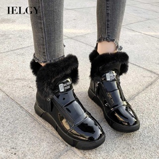 IELGY Botas De Neve Casuais Femininas De Lã Grosso À Prova D