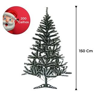 Arvore Natal 1,50mt Nevada Natalina 200 Galhos