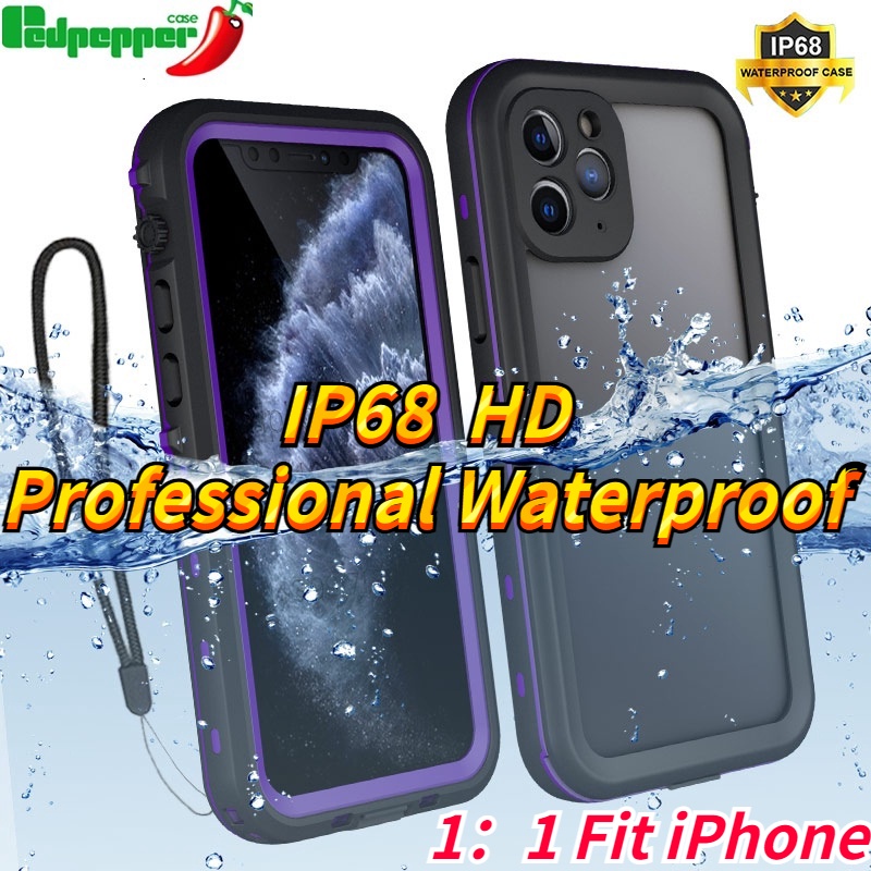 IP68 HD Capa De Telefone Subaquático À Prova D'água Para iPhone 14 13 Pro Max 12 11 7/8 Plus XS xsmax Mergulho Ao Ar Livre