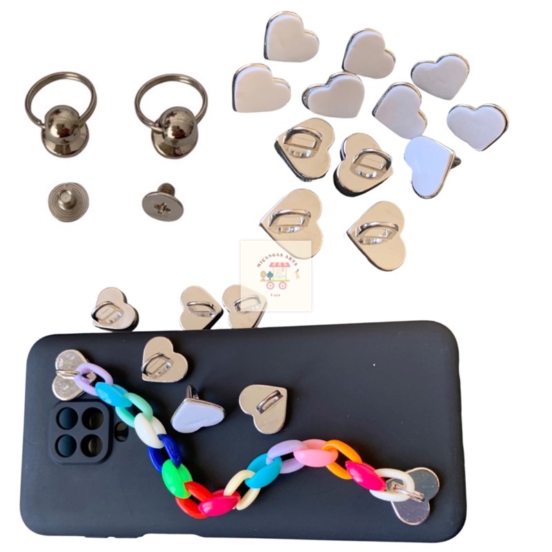 2 pinos de rosquear para suporte cordão salva celular