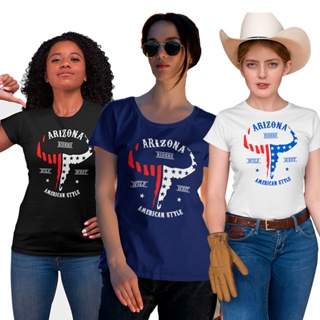 Country T-shirty Cores Estilo Baby Look Promoção Black FRiday