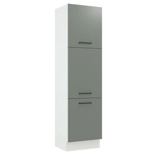 Paneleiro Madesa Agata 60 cm 3 Portas - Branco/Cinza