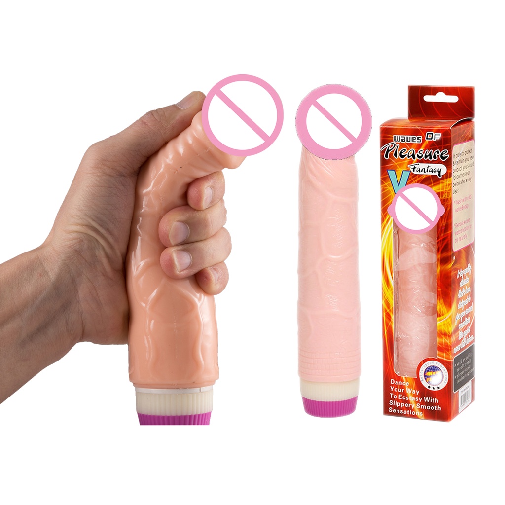 Pênis Prótese Realística com Vibro Dildo Consolo Pinto Colorido em Jelly Vibrador Multivelocidades 19cm YJ-11