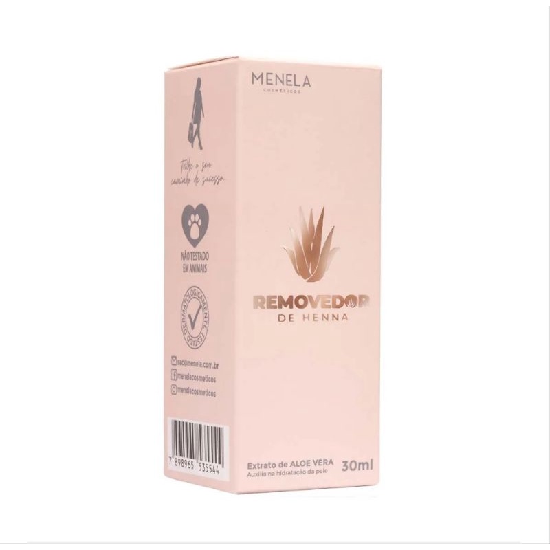 Removedor De Henna Sobrancelha Menela 30 ML | Shopee Brasil