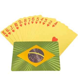 Jogo Cartas Bandeira Brasil Baralho Dólar Preto Black Luxo Elegante Poker  Truco Presentes Criativos Colecionador