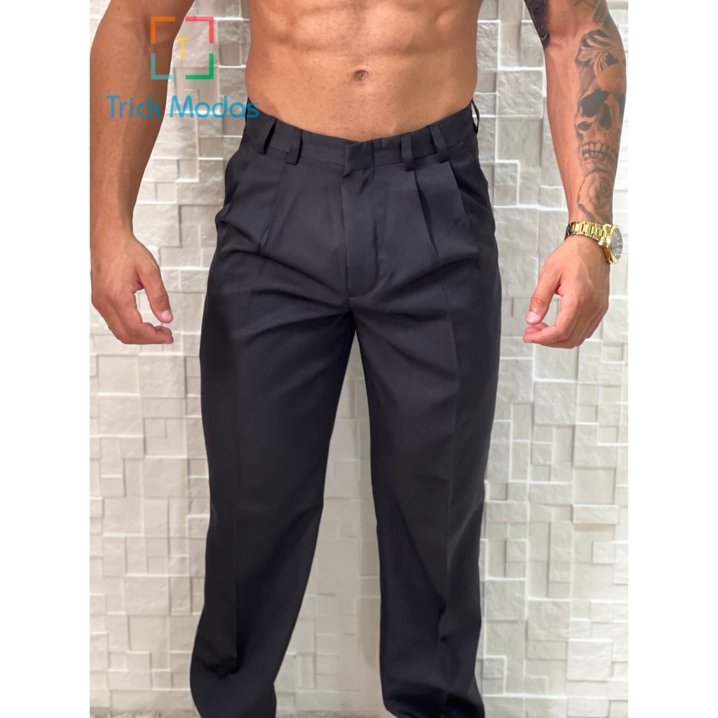 Calça preta best sale masculina barata