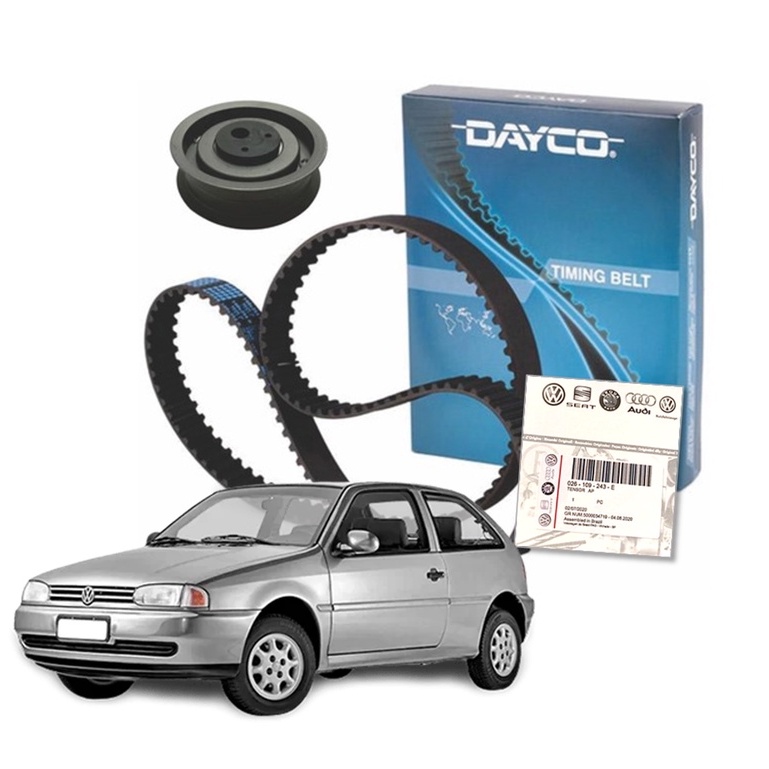 Kit Correia Dentada Dayco + Tensor Vw Gol 1.6 1.8 8v Motor AP