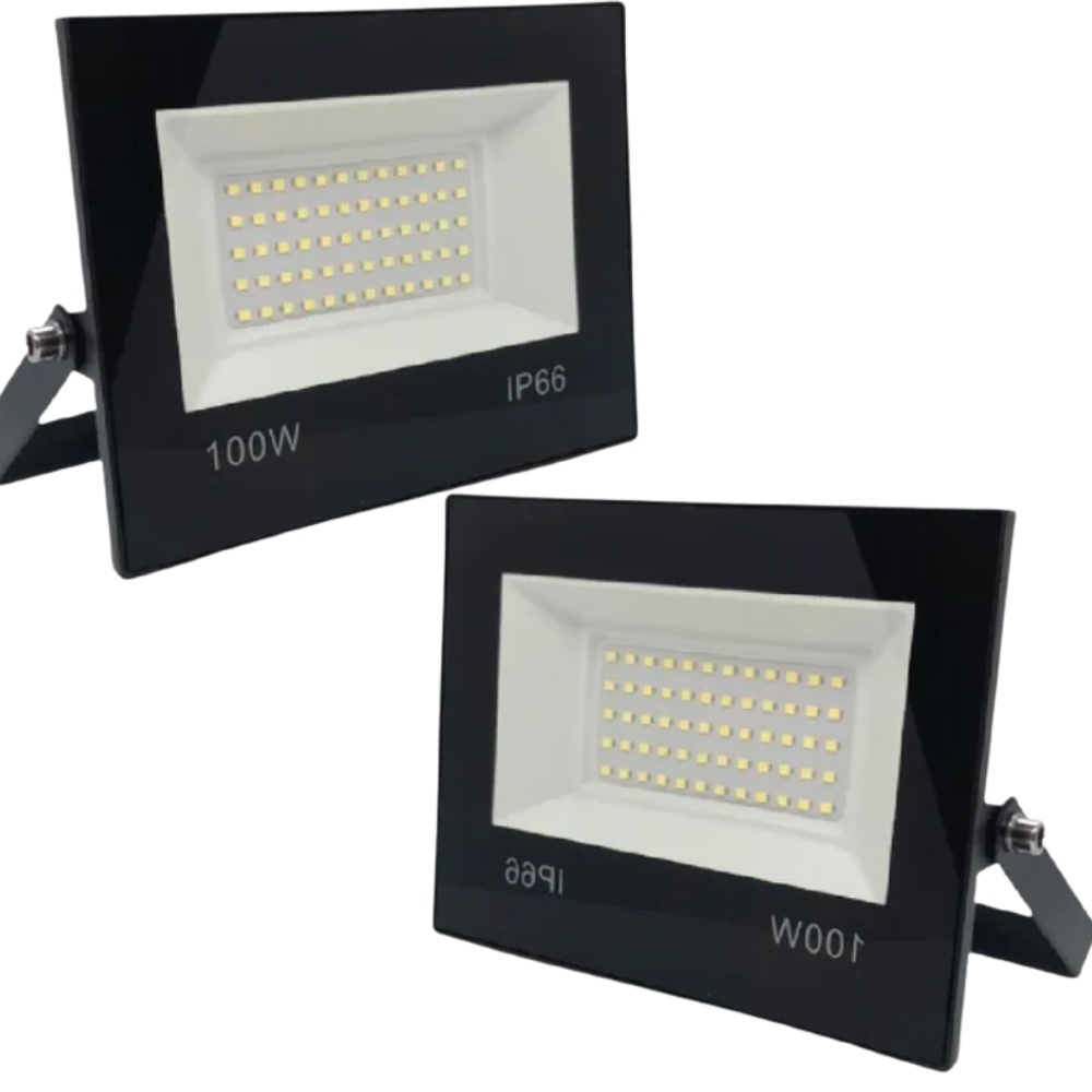Kit 02 Refletores Led 100w Smd Prova Dágua Ip66 Holofote 6500k | Shopee ...