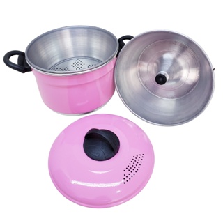 Panela Cozinha a Vapor 3,2 Litros em Alumínio Antiaderente 20 cm com Tampa  de Vidro Cinza Grafite Cozivapor - Camilo's Variedades