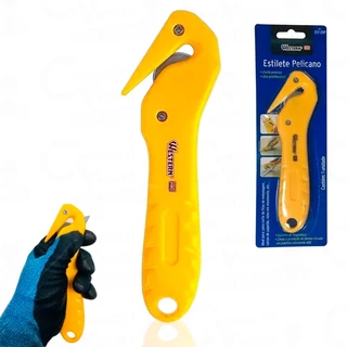 Estilete Pelicano Bico De Pato Profissional Lâmina Afiada Prático Rápido Embalagem Ecommerce em Oferta na Shopee