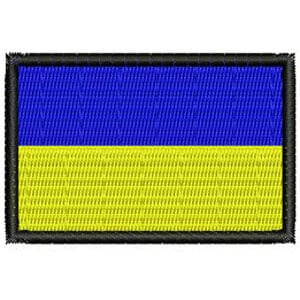 Patch bordado Bandeira Ucrania termocolante