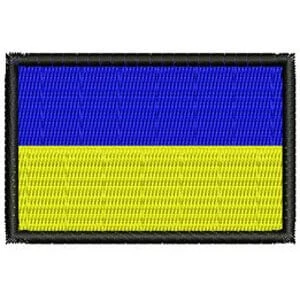 Patch bordado Bandeira Ucrania termocolante