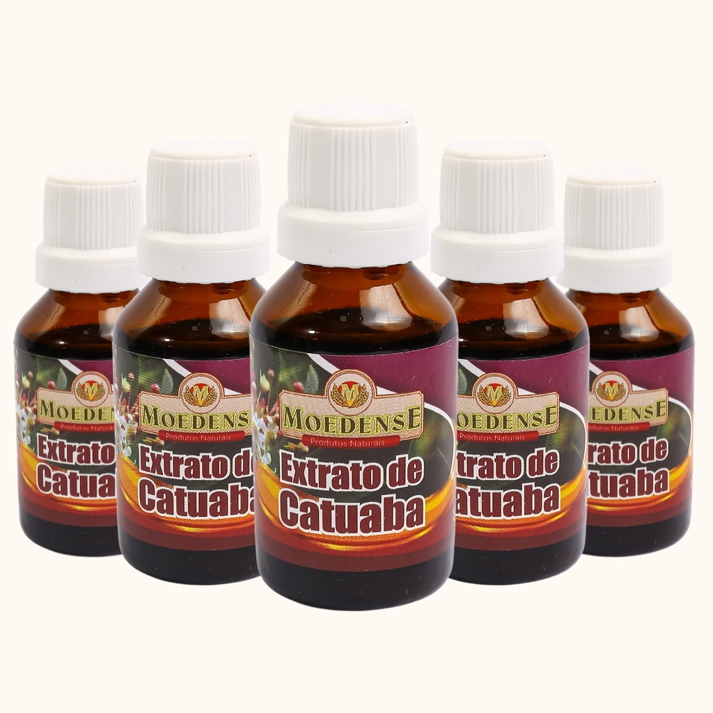 Kit 05 Extrato De Catuaba Moedense - 30ml | Shopee Brasil