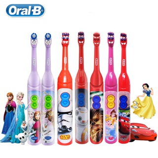 Oral B Escova De Dentes Para Crianças Cabeça De Rotativa Macia Cerdas Suaves Limpeza AA Bateria Poder Elétrica Criança De 3 +