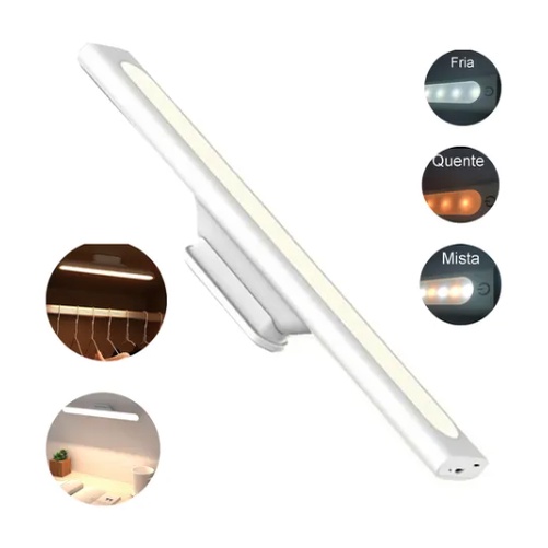 Luminaria Led Barra Spot Recarregavel S/fio Cozinha Armario