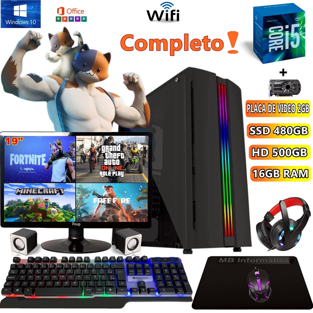 Cpu Gamer Gta5 Online Core i5 + 16GB RAM Trabalhos Profissionais e Estudos