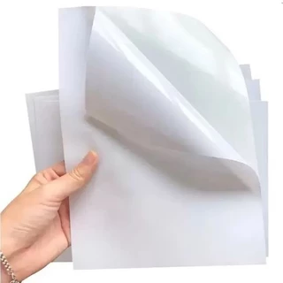 100 Folhas Papel Auto Adesivo Vinil Branco Jato De Tinta A4 Prova Dágua