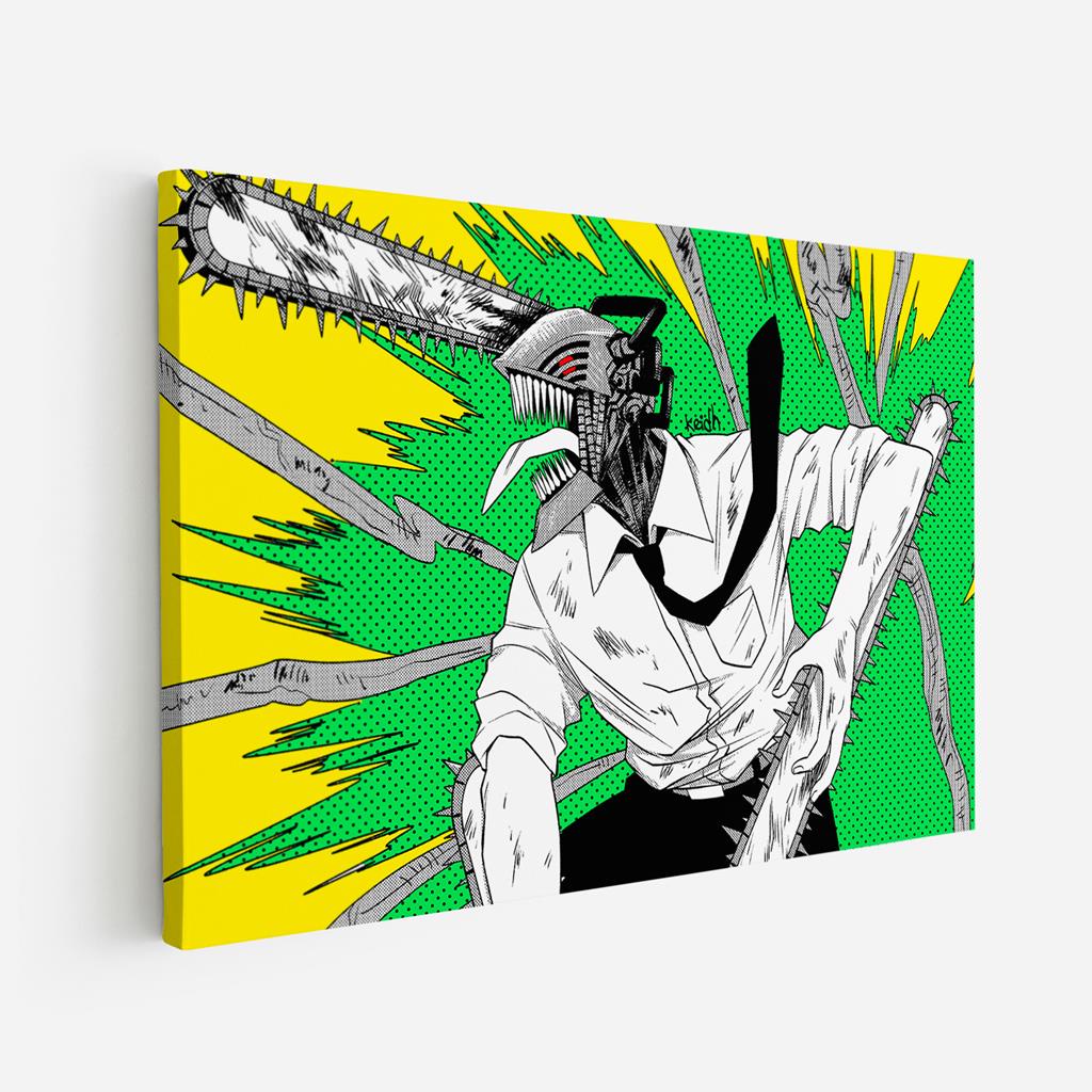 Placa Decorativa Anime Chainsaw Man Demônio Motoserra Plaquinha